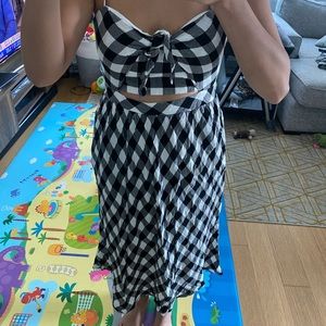 Bardot Black and White Dress